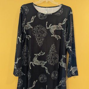 Reindeer & Tree Holiday Dress